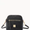 Saffiano Domed Crossbody Black