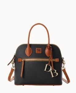 Pebble Grain Domed Satchel Slate 28 Pebble Grain Domed Satchel Slate -Dooney & Bourke B1954G 9PBLPAKR
