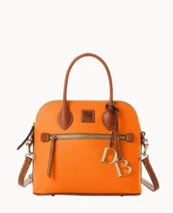 Pebble Grain Domed Satchel Slate 34 Pebble Grain Domed Satchel Slate -Dooney & Bourke B1954G 9PCEPAKR
