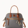 Pebble Grain Domed Satchel Slate