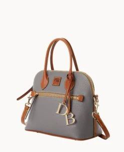 Pebble Grain Domed Satchel Slate 25 Pebble Grain Domed Satchel Slate -Dooney & Bourke B1954G 9PSLPAKR ALT1 1