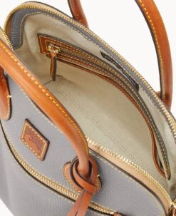 Pebble Grain Domed Satchel Slate 26 Pebble Grain Domed Satchel Slate -Dooney & Bourke B1954G 9PSLPAKR ALT2 1