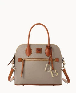 Pebble Grain Domed Satchel Slate 32 Pebble Grain Domed Satchel Slate -Dooney & Bourke B1954G 9PTPPAKR