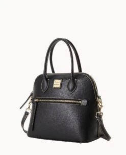 Saffiano Domed Satchel Black -Dooney & Bourke B1954G SIBLSIBL ALT1 1