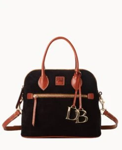Suede Domed Satchel Honey -Dooney & Bourke B1954G SUBLPATN