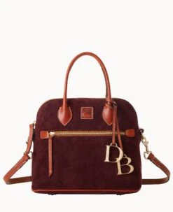 Suede Domed Satchel Honey -Dooney & Bourke B1954G SUWNPATN