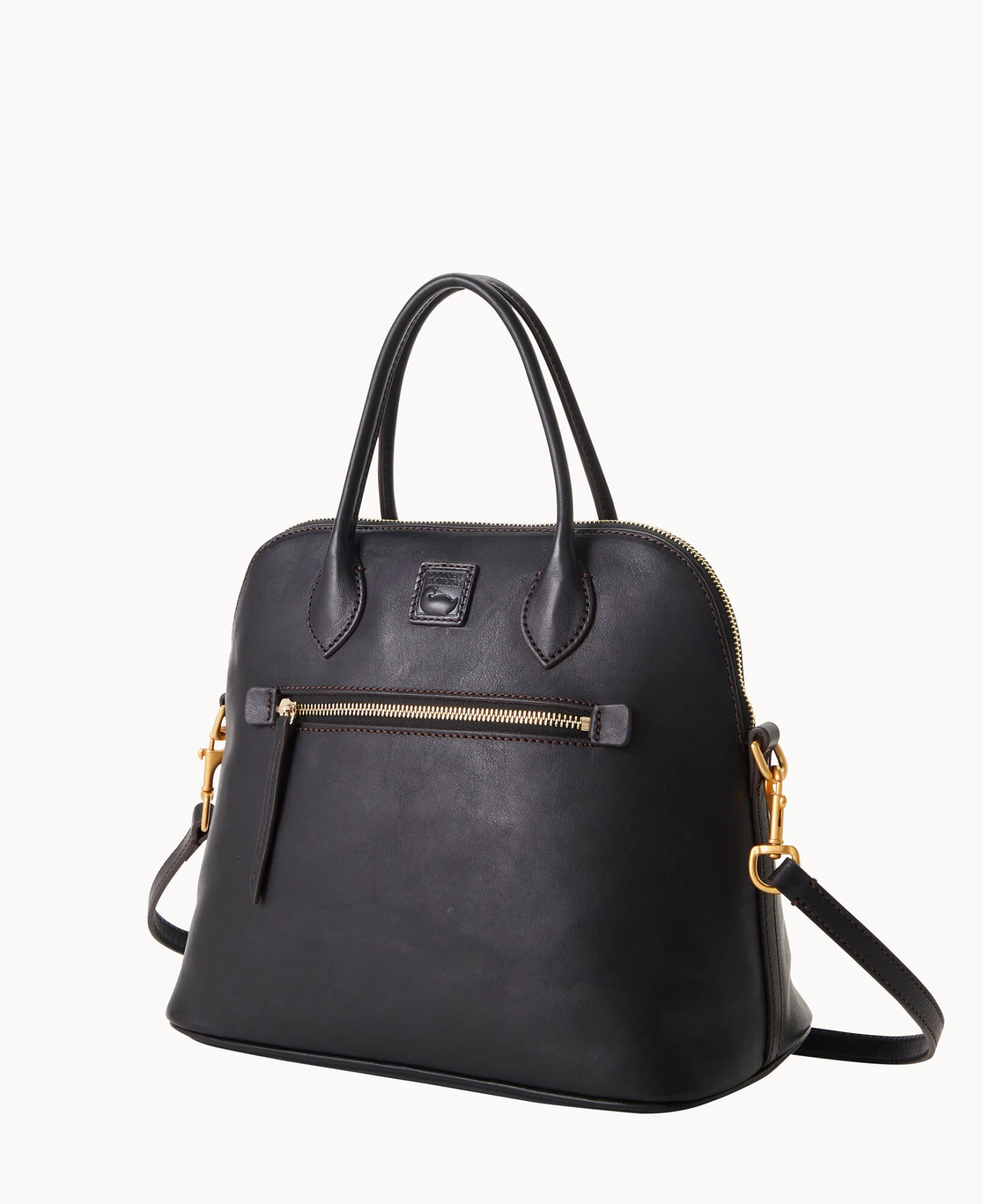 Florentine Large Domed Satchel Black Black 2 Florentine Large Domed Satchel Black Black - Image 2