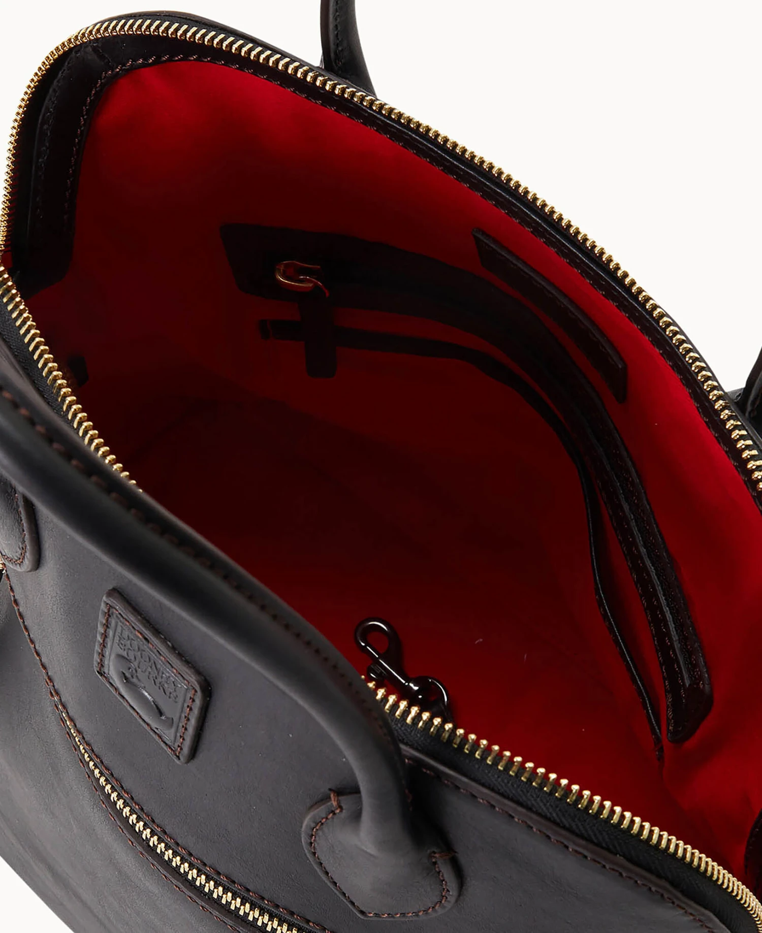 Florentine Large Domed Satchel Black Black 3 Florentine Large Domed Satchel Black Black - Image 3