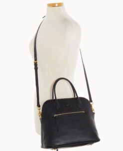 Florentine Large Domed Satchel Black Black 17 Florentine Large Domed Satchel Black Black -Dooney & Bourke B1955D SCBLSCBL ALT4