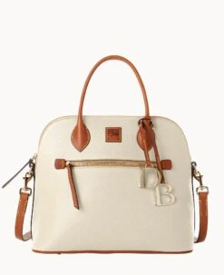 Pebble Grain Large Domed Satchel Wine 38 Pebble Grain Large Domed Satchel Wine -Dooney & Bourke B1955G 9PBOPAKR