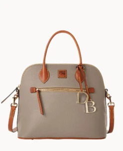 Pebble Grain Large Domed Satchel Wine 33 Pebble Grain Large Domed Satchel Wine -Dooney & Bourke B1955G 9PTPPAKR