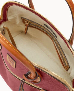 Pebble Grain Large Domed Satchel Wine 22 Pebble Grain Large Domed Satchel Wine -Dooney & Bourke B1955G 9PWNPAKR ALT2