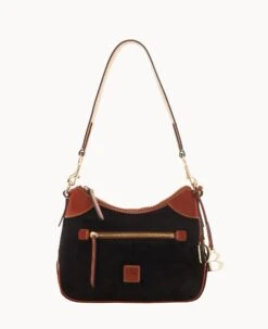 Suede Small Hobo Black 18 Suede Small Hobo Black -Dooney & Bourke B1956G SUBLPATN0002 1