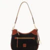 Suede Small Hobo Black