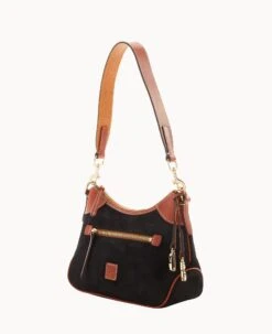 Suede Small Hobo Black 19 Suede Small Hobo Black -Dooney & Bourke B1956G SUBLPATN0002 ALT1 1
