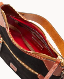 Suede Small Hobo Black 16 Suede Small Hobo Black -Dooney & Bourke B1956G SUBLPATN0002 ALT2