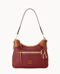 Pebble Grain Hobo Wine 25 Pebble Grain Hobo Wine -Dooney & Bourke B1957G 9PWNPAKR 1