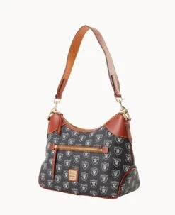 NFL Raiders Hobo RAIDERS 14 NFL Raiders Hobo RAIDERS -Dooney & Bourke B1957G NJBLPATNRAID ALT1 1