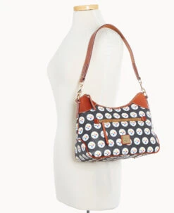 NFL Steelers Hobo STEELERS 9 NFL Steelers Hobo STEELERS -Dooney & Bourke B1957G NJBLPATNSTLR ALT4