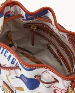 MLB Cubs Small Drawstring CUBS -Dooney & Bourke B1959G QUMWPATNCUBS ALT2 1