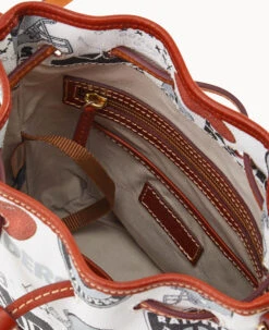 NFL Raiders Small Drawstring RAIDERS 11 NFL Raiders Small Drawstring RAIDERS -Dooney & Bourke B1959G QWMWPATNRAID ALT2