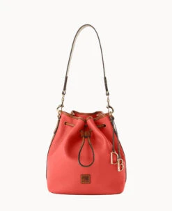 Pebble Grain Drawstring Hot Pink 31 Pebble Grain Drawstring Hot Pink -Dooney & Bourke B1961G 9PGEPAKR