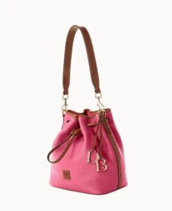 Pebble Grain Drawstring Hot Pink 25 Pebble Grain Drawstring Hot Pink -Dooney & Bourke B1961G 9PHPPAKR ALT1 1