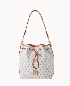 Gretta Drawstring Bone -Dooney & Bourke B1961G NGBOPATN 2