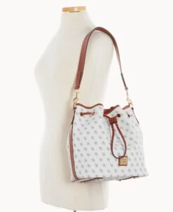 Gretta Drawstring Bone -Dooney & Bourke B1961G NGBOPATN ALT4 1