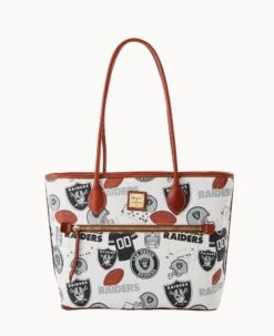NFL Raiders Tote RAIDERS 13 NFL Raiders Tote RAIDERS -Dooney & Bourke B1964G QWMWPATNRAID 1