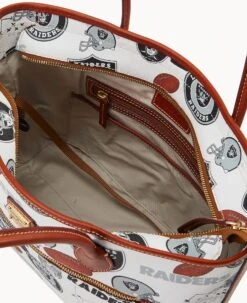 NFL Raiders Tote RAIDERS 15 NFL Raiders Tote RAIDERS -Dooney & Bourke B1964G QWMWPATNRAID ALT2 1