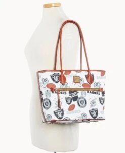 NFL Raiders Tote RAIDERS 16 NFL Raiders Tote RAIDERS -Dooney & Bourke B1964G QWMWPATNRAID ALT4 1