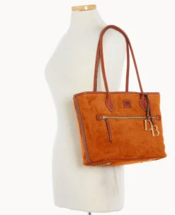 Suede Tote Amber -Dooney & Bourke B1964G SUARPATN ALT4