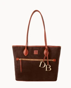 Suede Tote Amber -Dooney & Bourke B1964G SUBMPATN