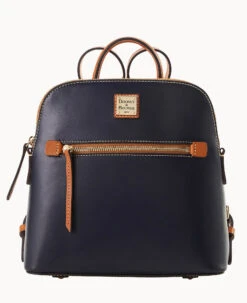 Wexford Leather Backpack Midnight Blue