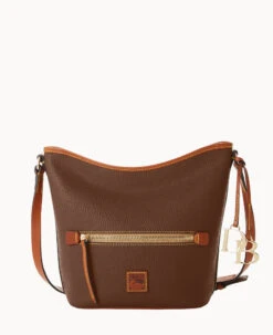 Pebble Grain Zip Sac Wine -Dooney & Bourke B1972G 9PBFPAKR