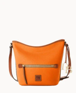 Pebble Grain Zip Sac Wine -Dooney & Bourke B1972G 9PCEPAKR