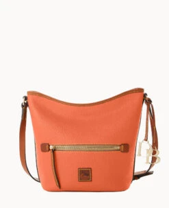 Pebble Grain Zip Sac Wine -Dooney & Bourke B1972G 9PCRPAKR