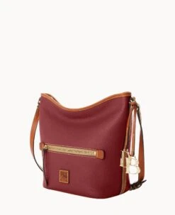 Pebble Grain Zip Sac Wine -Dooney & Bourke B1972G 9PWNPAKR ALT1 1