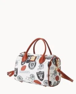 NFL Raiders Barrel Satchel RAIDERS -Dooney & Bourke B1973G QWMWPATNRAID ALT1 1