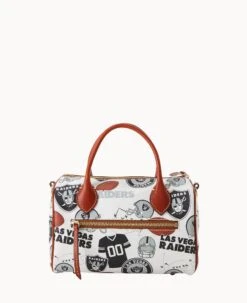 NFL Raiders Barrel Satchel RAIDERS -Dooney & Bourke B1973G QWMWPATNRAID ALT3 1