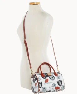 NFL Raiders Barrel Satchel RAIDERS -Dooney & Bourke B1973G QWMWPATNRAID ALT4