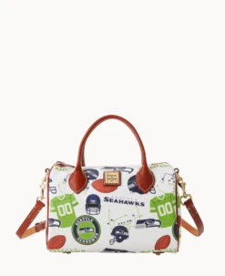 NFL Seahawks Barrel Satchel SEAHAWKS -Dooney & Bourke B1973G QWMWPATNSEAH 2