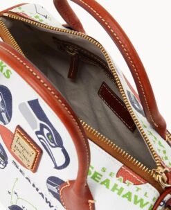 NFL Seahawks Barrel Satchel SEAHAWKS -Dooney & Bourke B1973G QWMWPATNSEAH ALT2 1