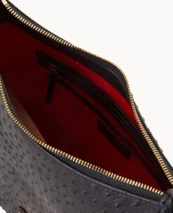 Ostrich Hobo Black -Dooney & Bourke B2030G OTBLPABL ALT2 1