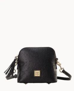 Ostrich Domed Crossbody Black -Dooney & Bourke B2059G OTBLPABL 1