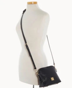 Ostrich Domed Crossbody Black -Dooney & Bourke B2059G OTBLPABL ALT4