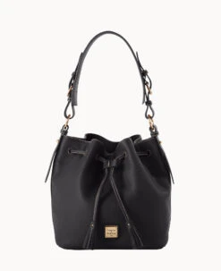 Pebble Grain Drawstring Black Black -Dooney & Bourke B2077G AWBLPABL 2