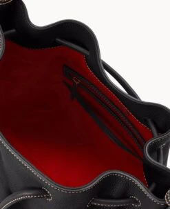 Pebble Grain Drawstring Black Black -Dooney & Bourke B2077G AWBLPABL ALT2 1