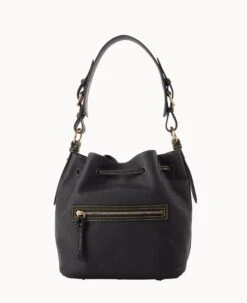 Pebble Grain Drawstring Black Black -Dooney & Bourke B2077G AWBLPABL ALT3 1